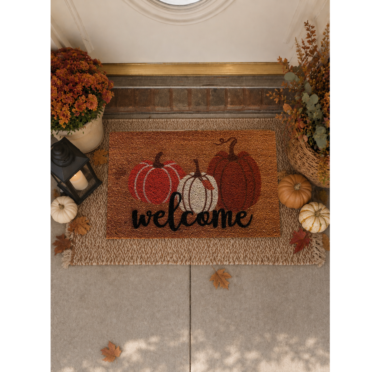 Welcome Fall Pumpkin Doormat
