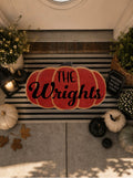 Pumpkin Last Name Doormat