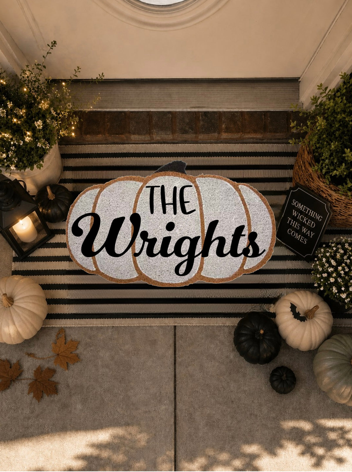 Pumpkin Last Name Doormat