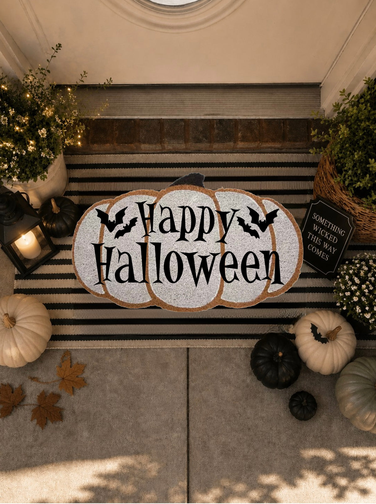 Happy Halloween Pumpkin Doormat