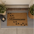 Deer Track Custom Doormat, Last Name, Personalized Welcome Mat